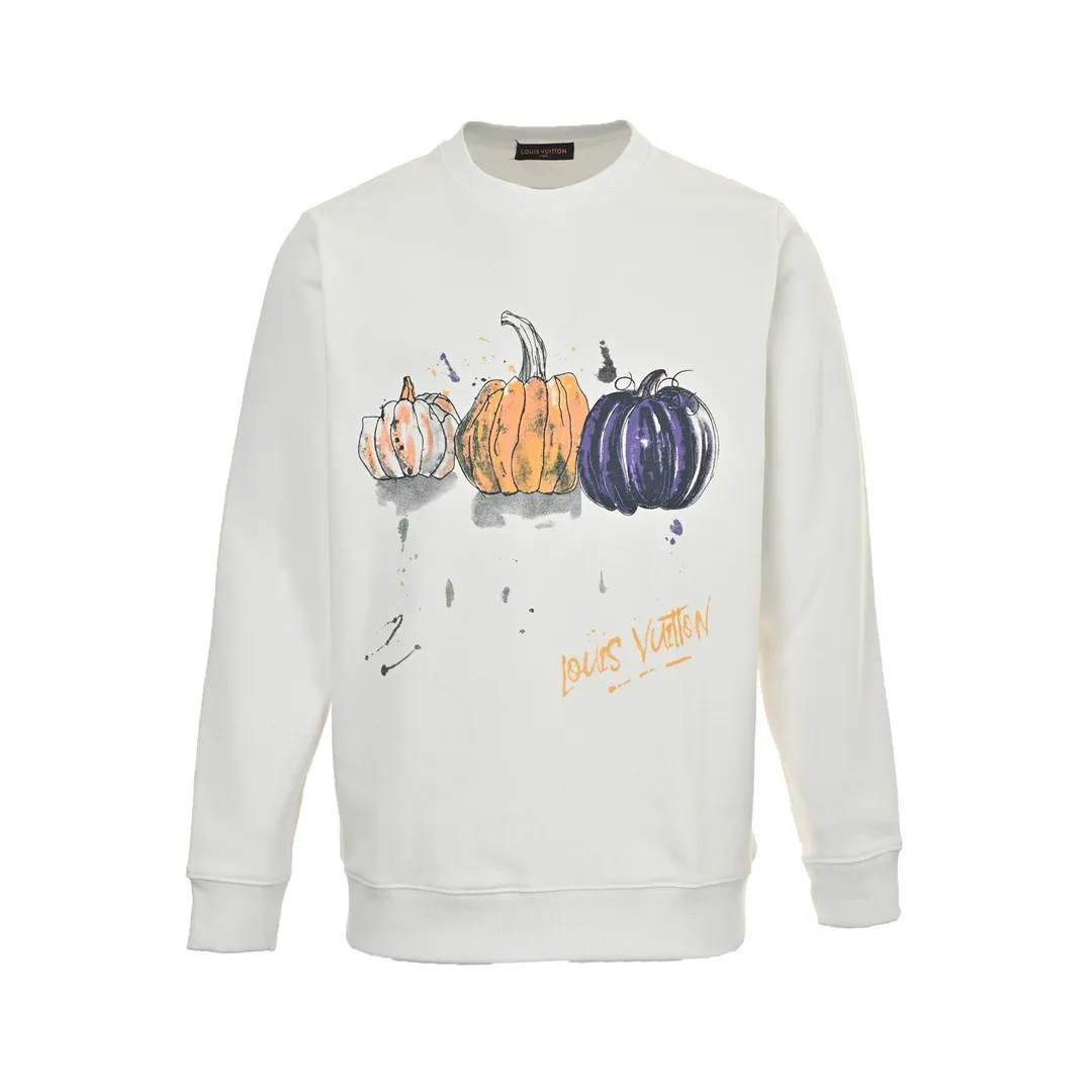 Louis Vuitton/Louis Vuitton 24FW graffiti hand-painted pumpkin round neck sweatshirt
